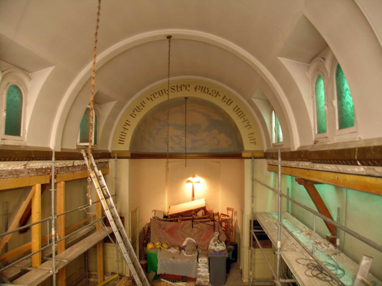 R&eacute;novation Temple Protestant Paris